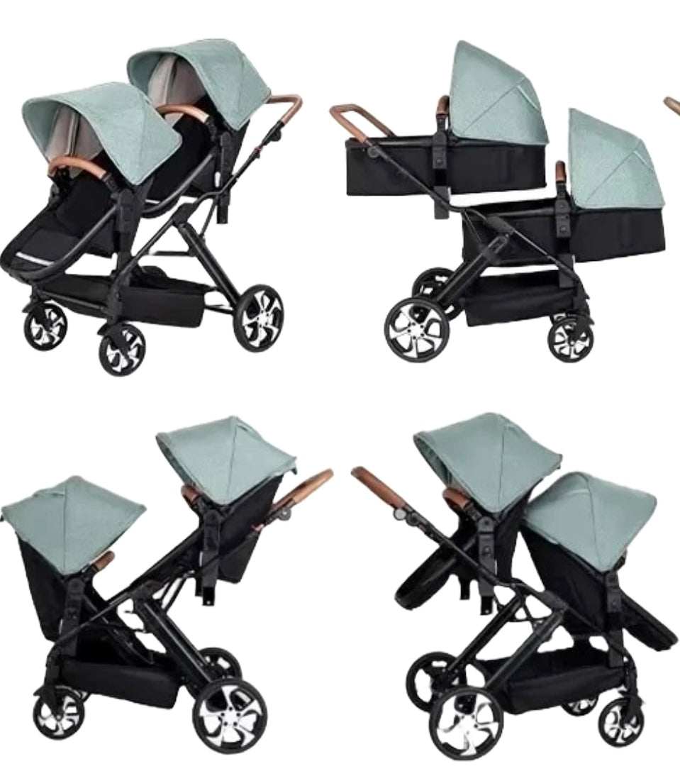 4 Possibles configuration de notre Poussette double 3 en 1 - Jumo 